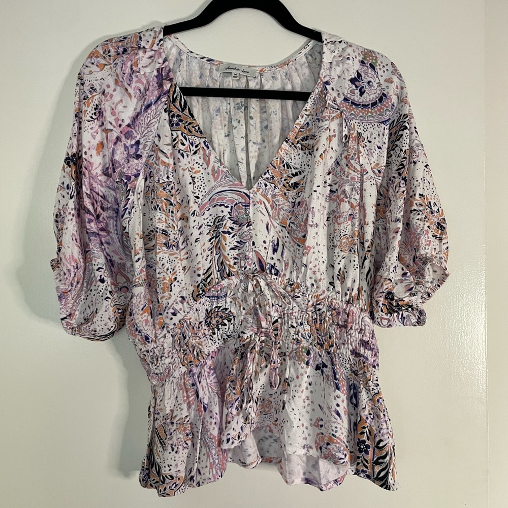 Another Love peplum floral top